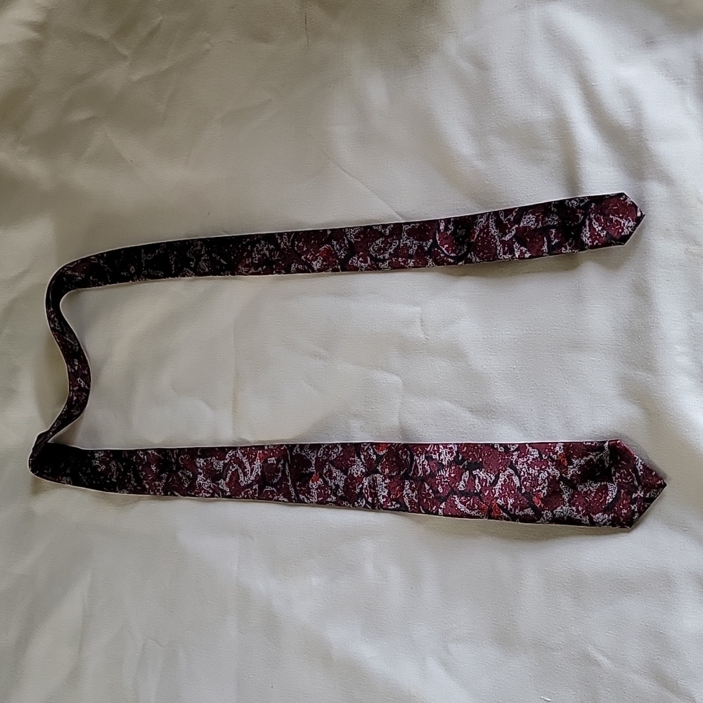 Men's J. Todd Dress Tie, Burgundy,  Black,  Gray with a touch of red